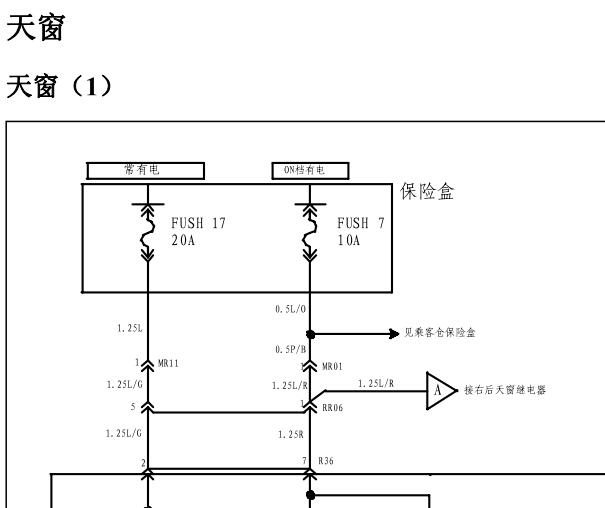 08年江淮瑞风祥和天窗电路图