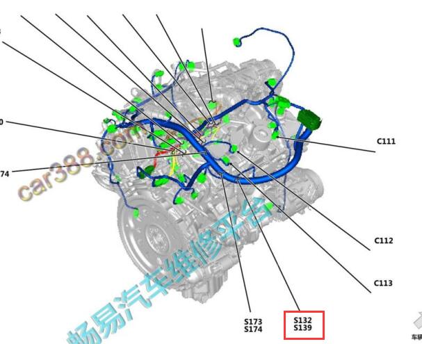 17年福特猛禽S141与S132结点位置图