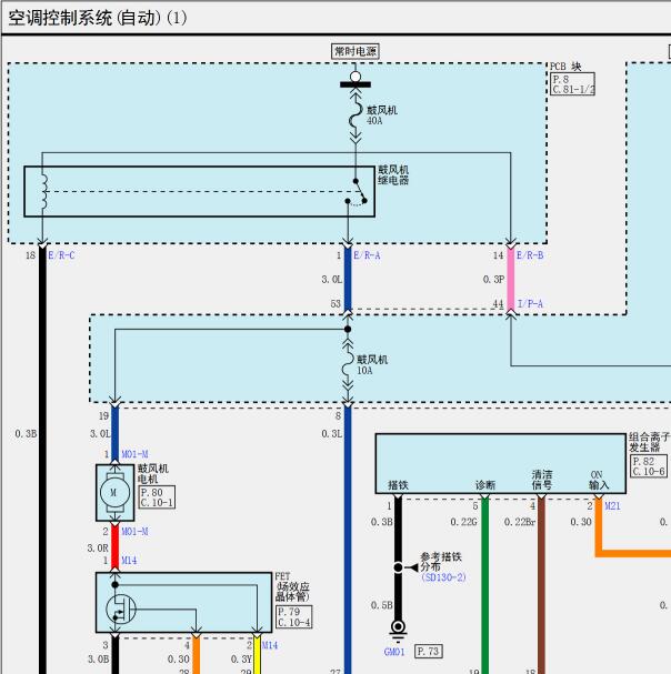 2016年现代IX25空调电路图