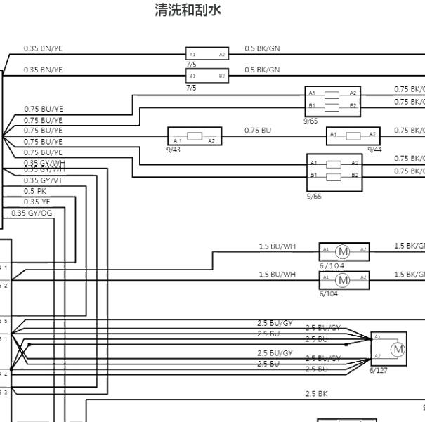 2020年沃尔沃XC60 雨刮电路图