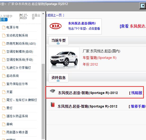 2012年东风悦达.起亚-智跑(Sportage R) 线路图