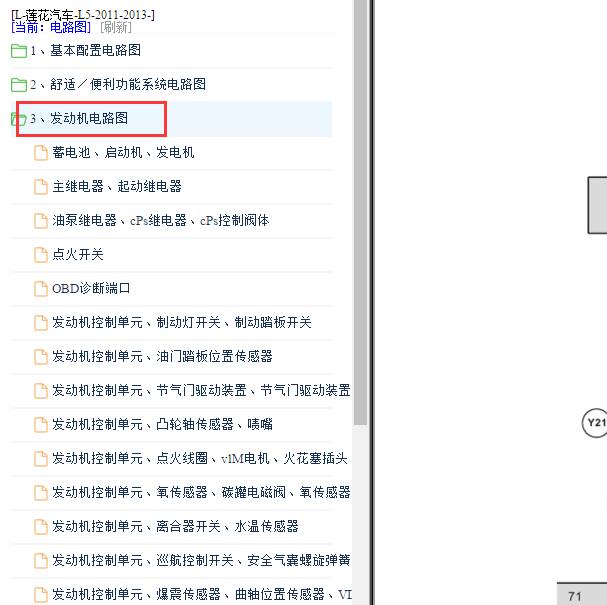 2011-2013年莲花L3 S4PH发动机电路图