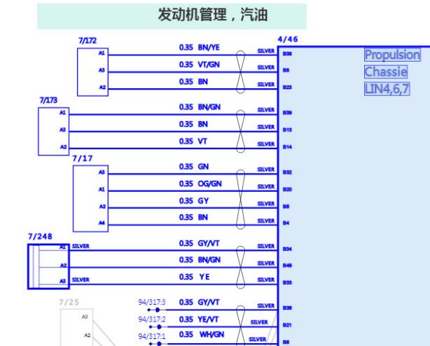 2018年沃尔沃S90发动机变速箱和CAN通讯电路图