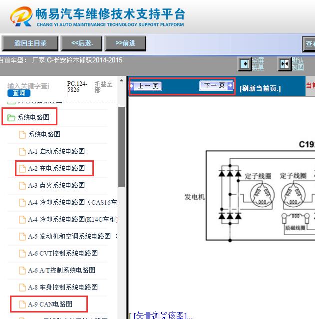 2014-2015年长安铃木锋驭发电机电路图