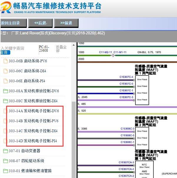 2018年路虎发现发动机电路图