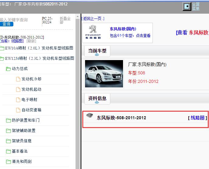 2011-2012年东风标致-508 全车电路图