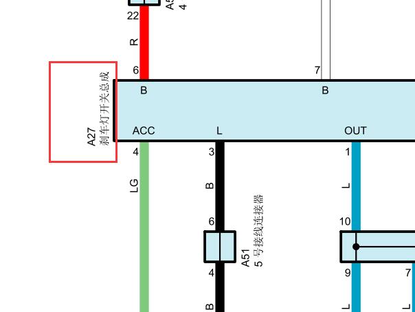 2022年丰田塞纳刹车灯开关电路图和维修手册