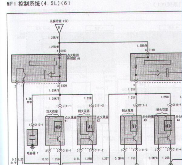 2004年现代雅科仕发动机电路图
