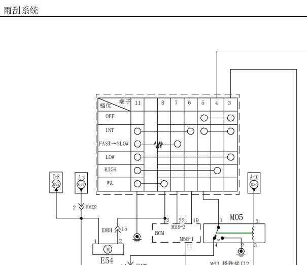 2013年江淮瑞风和畅雨刮电路图