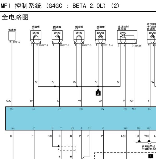 现代G4GC发动机电路图