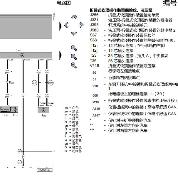 2004年大众甲壳虫敞篷电路图