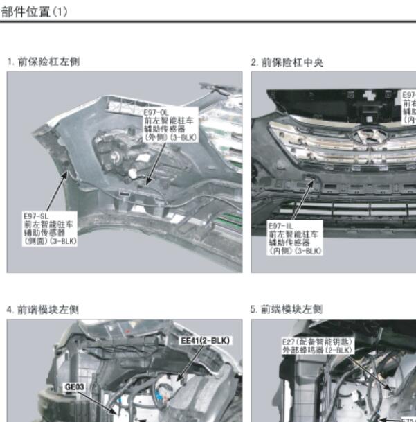 2014年现代格越部件位置分布图