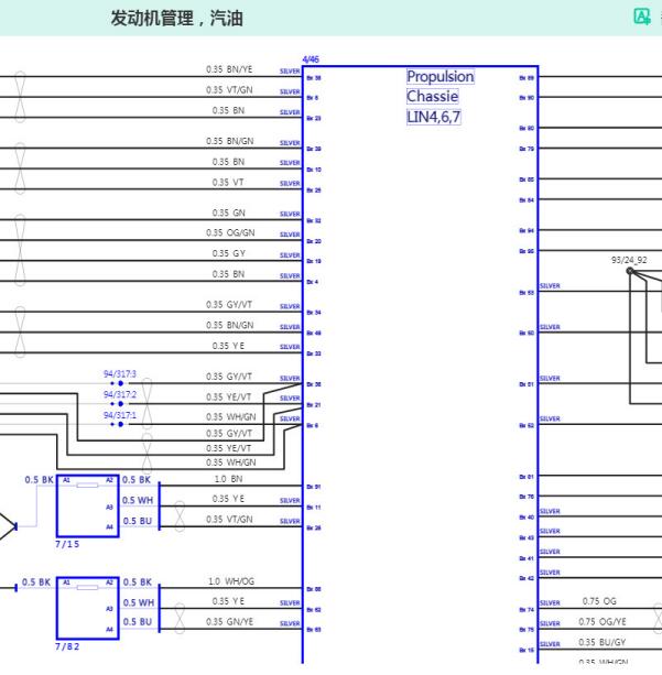 2017年沃尔沃S90 B4204T44发动机电路图