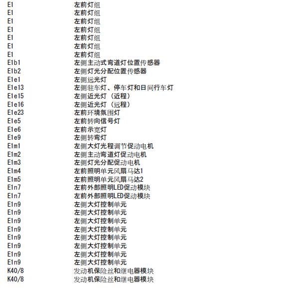 2018年奔驰C200L大灯电路图