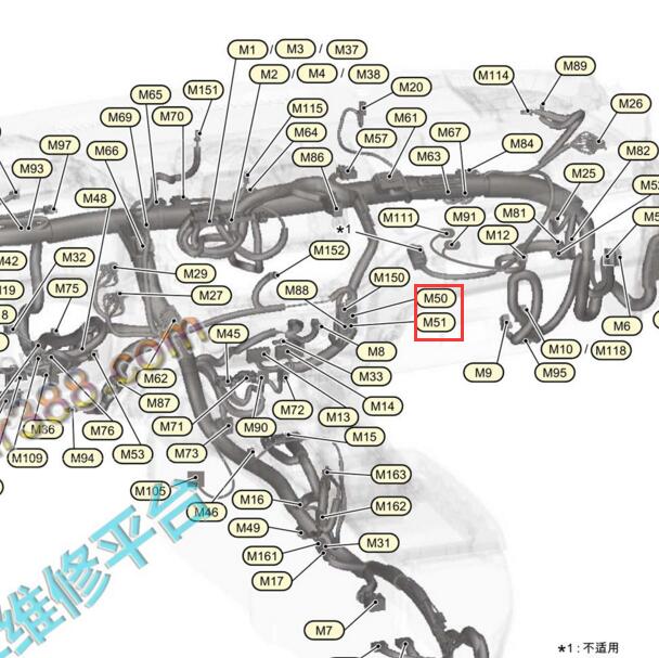 2019-2020年日产天籁网关位置图