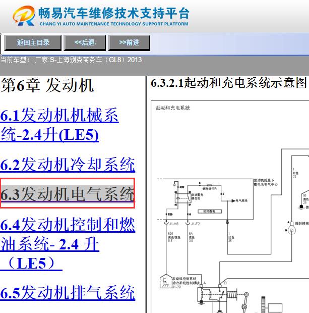 2013年别克GL8起动机电路图
