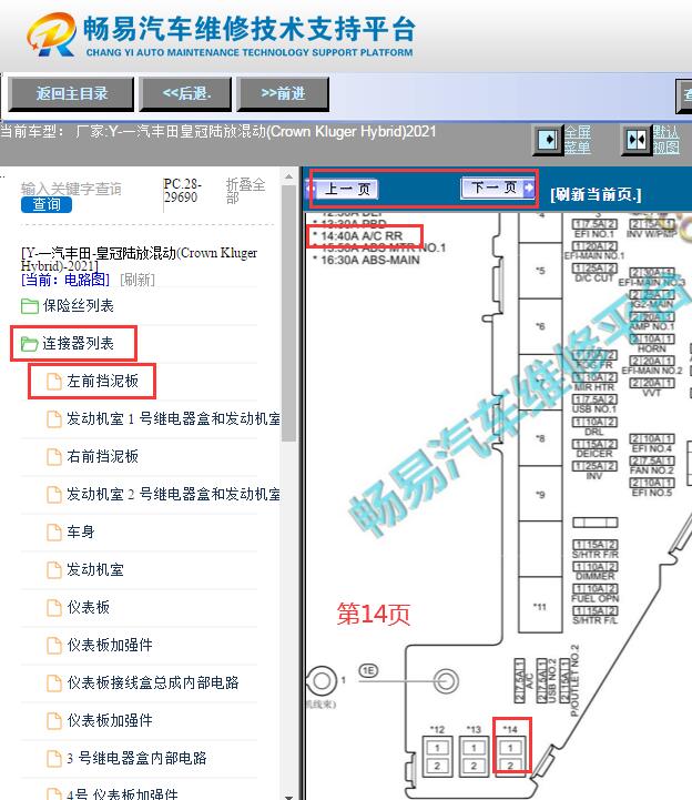 2021年丰田皇冠陆放混动版鼓风机保险丝位置