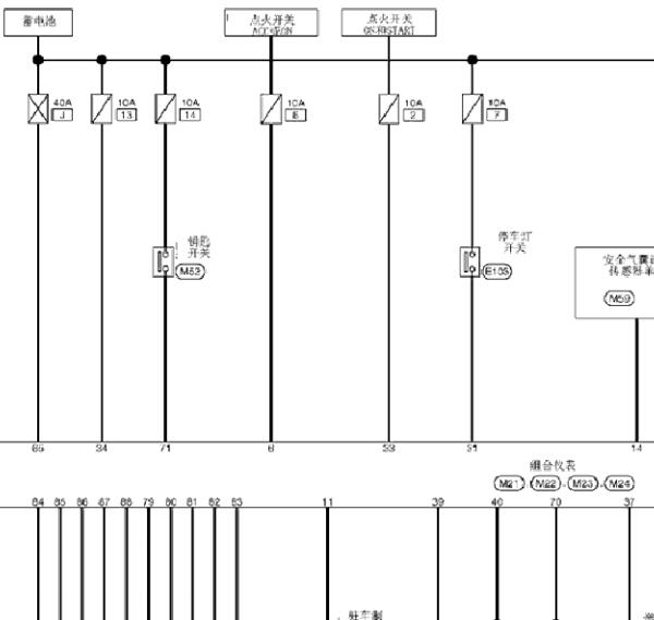 2014年日产NV200仪表电路图