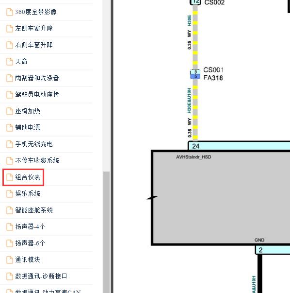 2022年名爵MG5天蝎座仪表电路图
