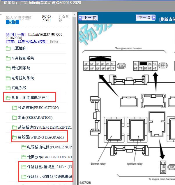 2018年英菲尼迪Q50保险位置