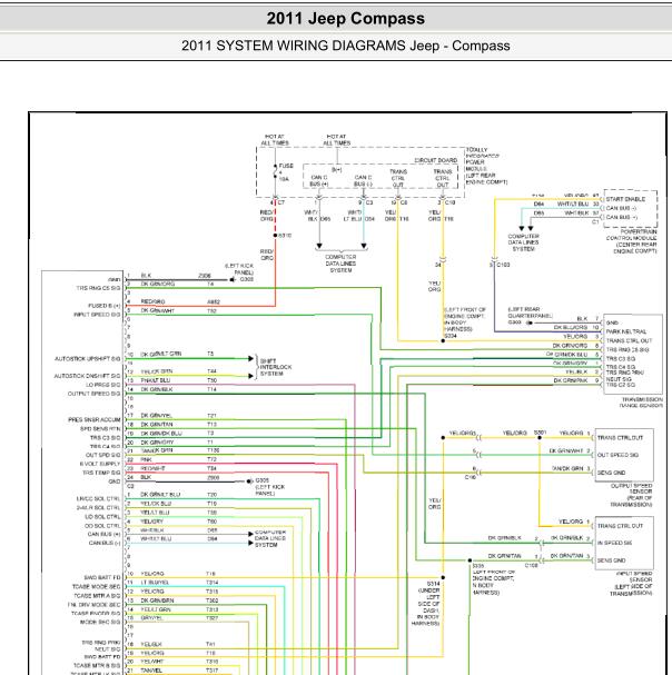 2011年吉普指南者变速箱电路图