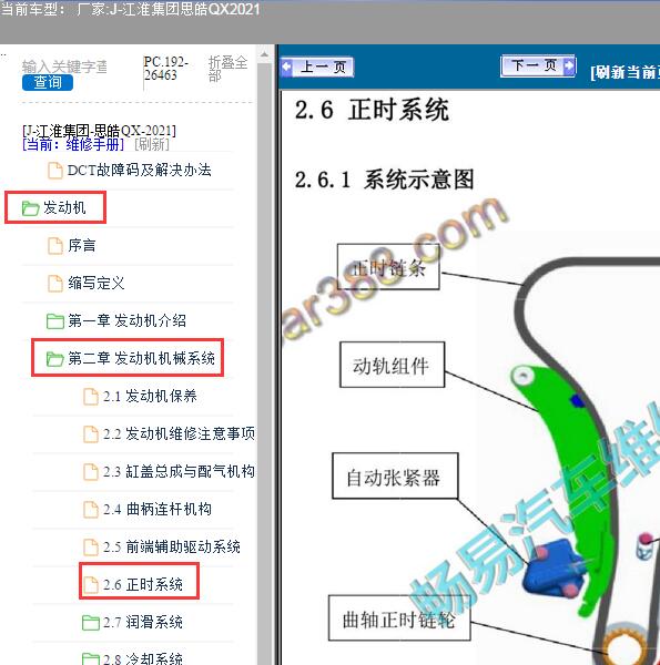 2021年江淮思皓QX 发动机HFC4GC1.6E正时