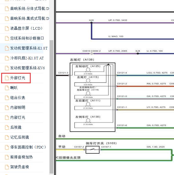 2007年荣威750 刹车灯电路图