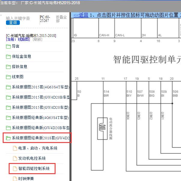2018年长城哈弗H5离合器电机线路图