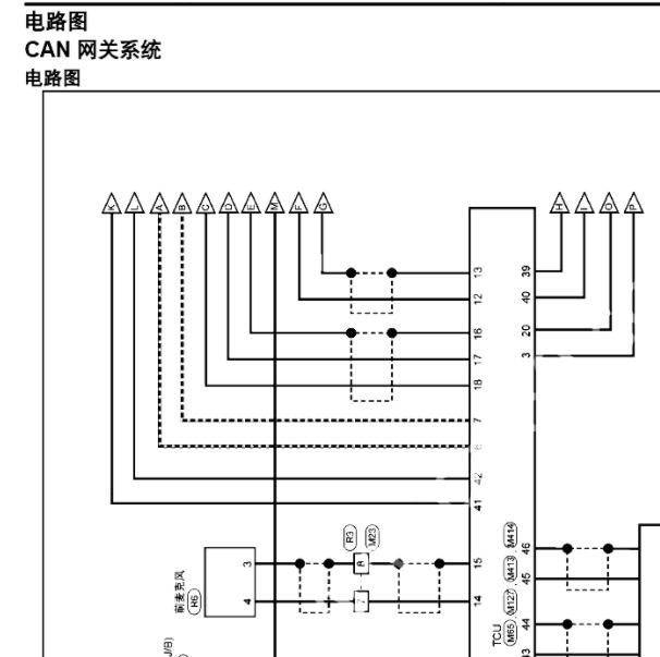2021年启辰大V网关电路图