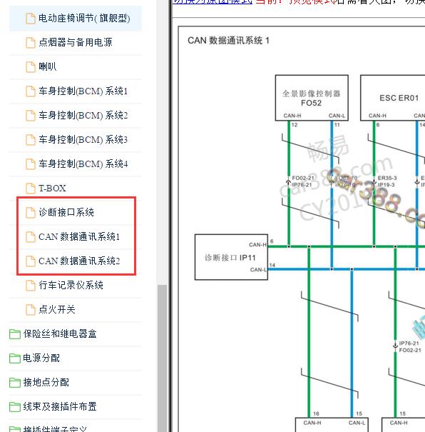 2018-2019年君马美图3 CAN电路图