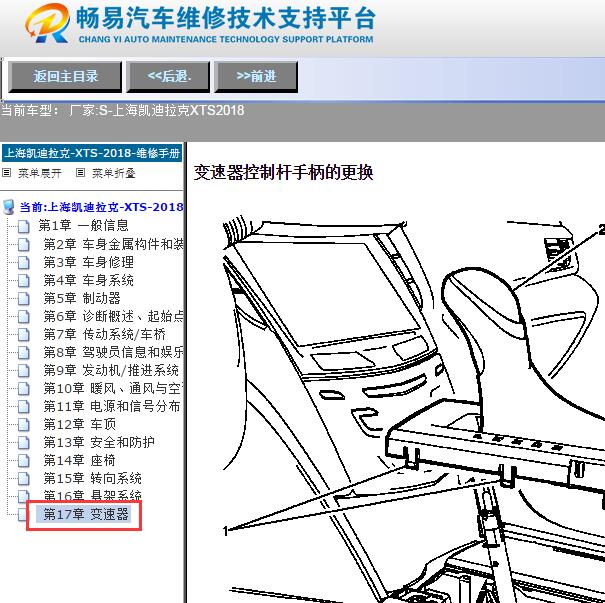 2018年凯迪拉克XTS 挂挡手柄拆装资料