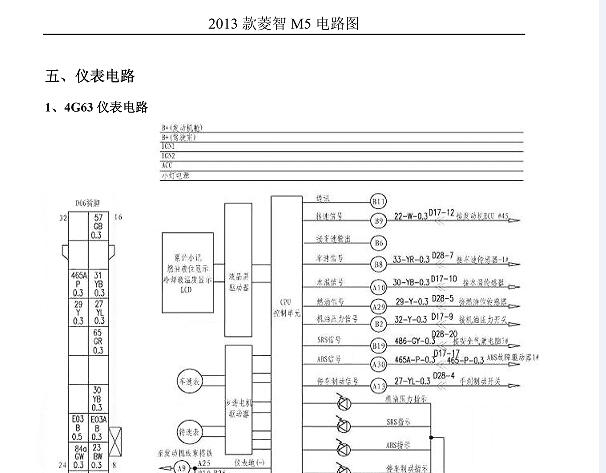 2013年东风风行菱智M5仪表电路图