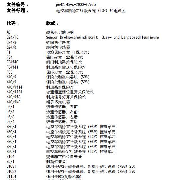 2004年奔驰唯雅诺ABS电路图