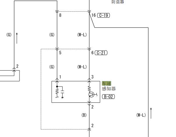 三菱君阁车速传感器电路图