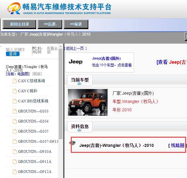 2010年吉普牧马人全车电路图