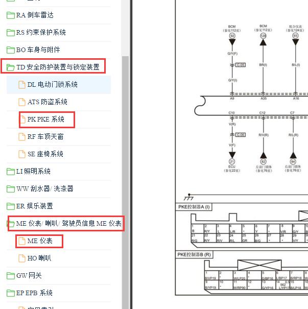 2012-2013年奔腾B90 智能钥匙和仪表电路图