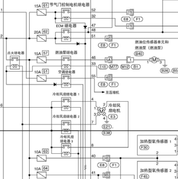 2016年日产骐达冷却风扇电路图
