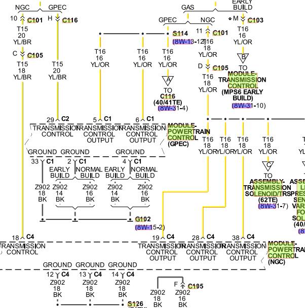2010年道奇酷威档位开关电路图