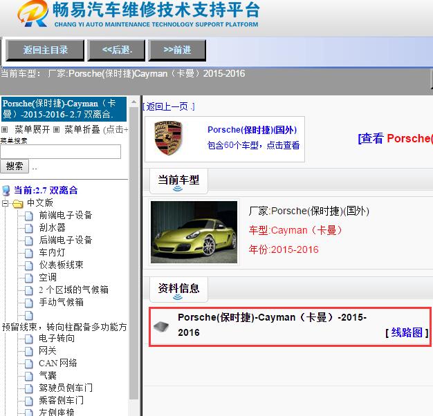 2015年保时捷卡曼电路图