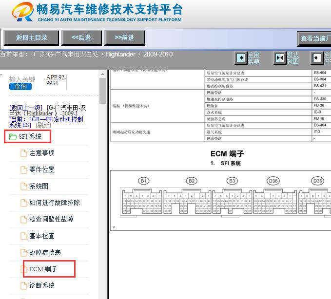 2009-2010年丰田汉兰达发动机电脑针脚资料