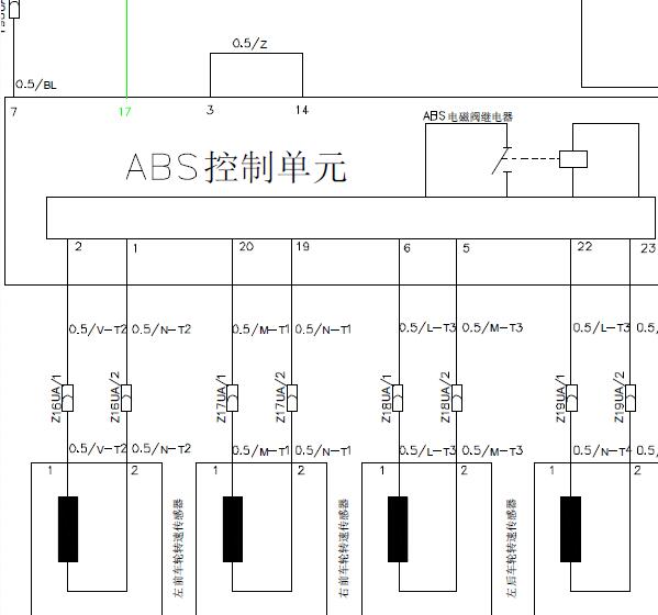 2011年中华尊驰ABS电路图