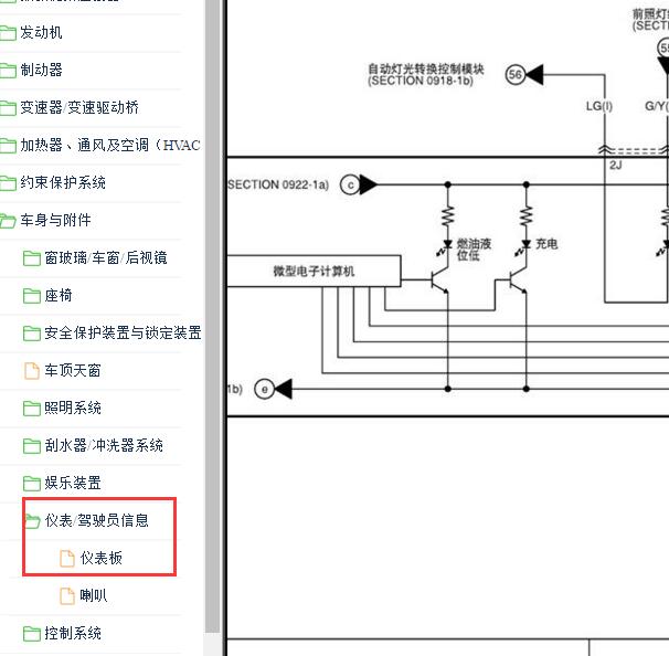 2005-2008年马自达6油表电路图