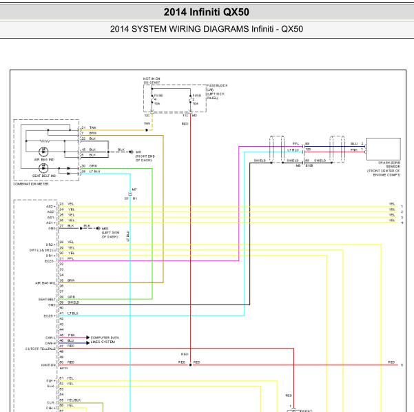 2014年英菲尼迪QX50安全气囊电路图