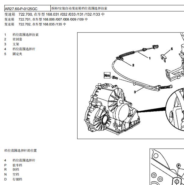 1997年奔驰A160变速箱维修手册