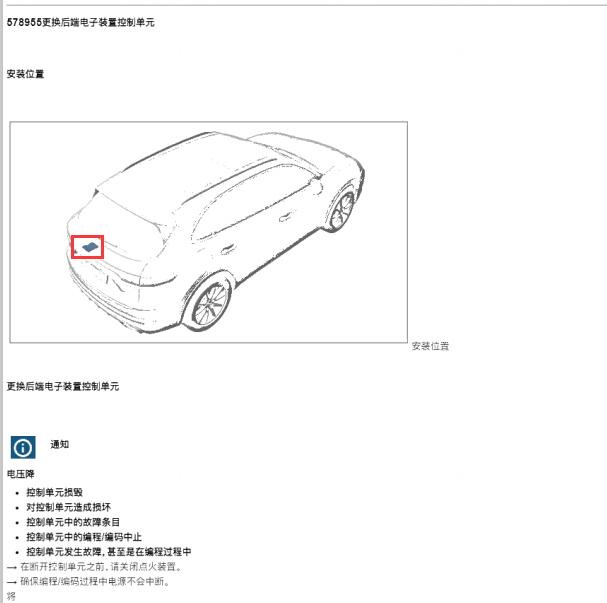 2019年保时捷卡宴BCM 位置