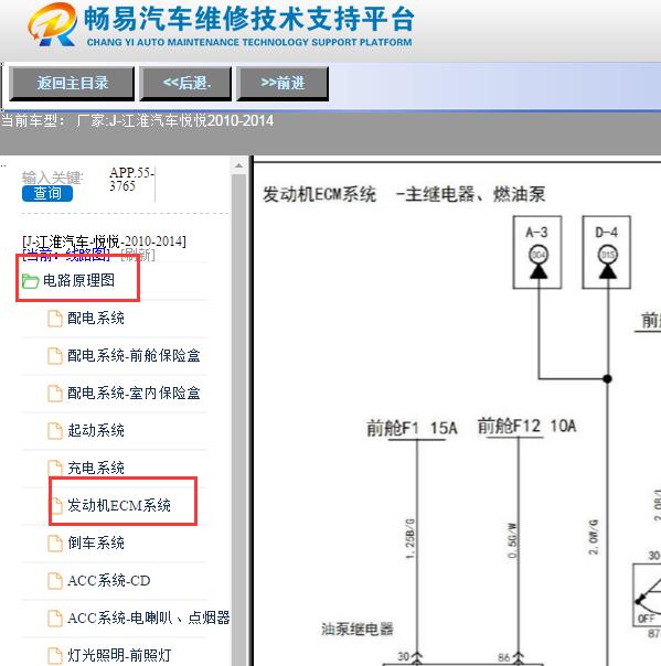 2010-2014年江淮悦悦发动机电路图
