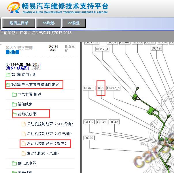 2017-2018年江铃域虎凸轮轴位置传感器位置