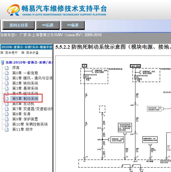 2009-2010年雪佛兰乐风ABS电路图