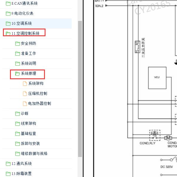 2017-2018年江淮IEV7空调电路图和维修手册.