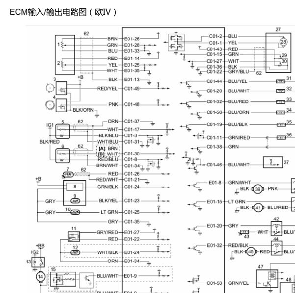 2008年长安天语SX4发动机电路图